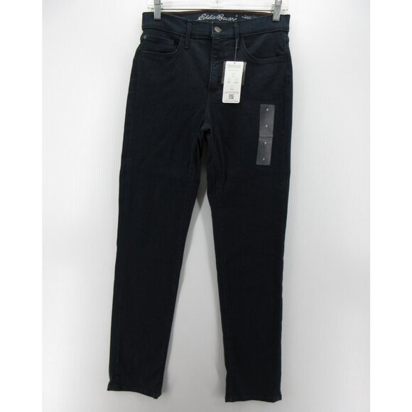 Eddie Bauer Jeans 8 Slightly Curvy Slim Straight High Rise Tencel NEW - Picture 1 of 14